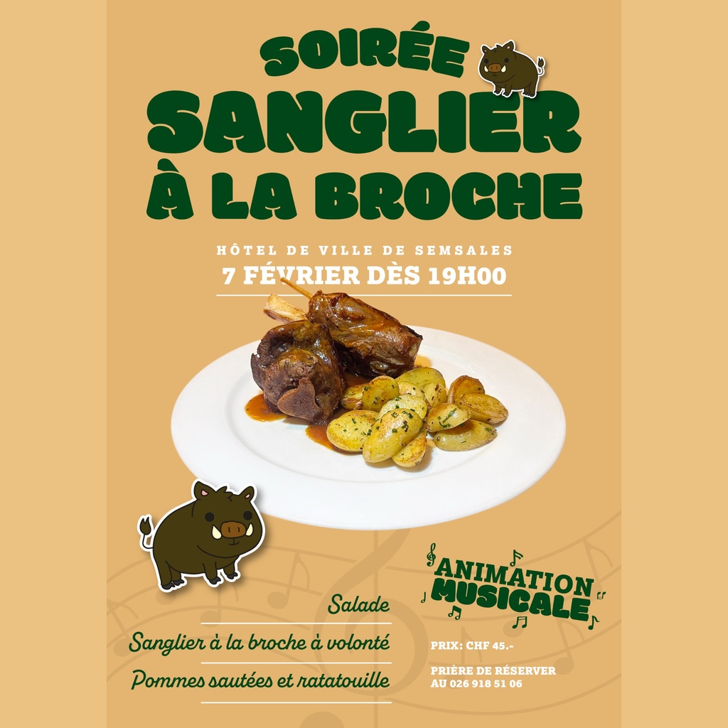 soiree sanglier a la broche